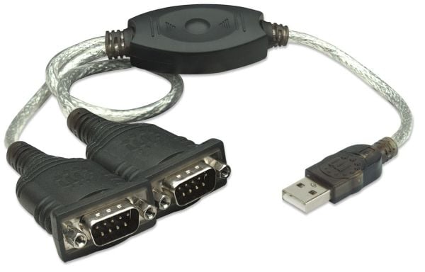 Manhattan 174947, Lajittelu, 0,45 m, USB A, DB9, Hanstik, Hanstik