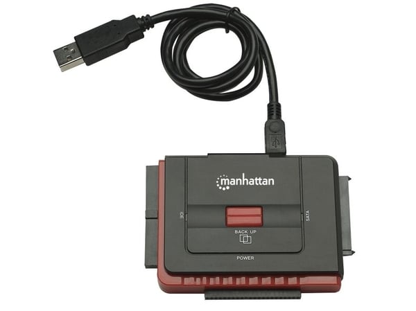 Manhattan 179195, USB A-tyyppi, musta, SATA 1.0 FCC CE EuP WEEE, 12 V, 70 mm, 98 mm