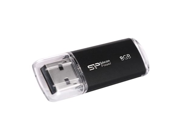 SILICON POWER Ultima II I-Series - USB-flashstasjon - 8 GB - USB 2.0 - svart