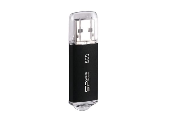 SILICON POWER Ultima II I-Series - USB-flashstasjon - 8 GB - USB 2.0 - svart