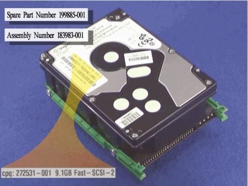 HPE - Hårddisk - 9.1 GB - inbyggd - 3.5" - Fast SCSI - 50 pin HD D-Sub
