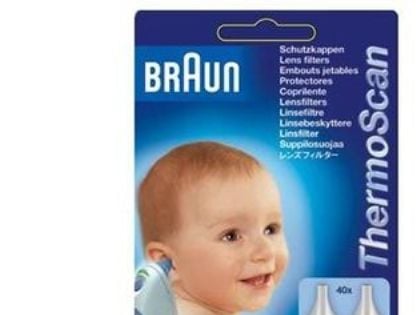 Braun LF40 - Termometer linser filter - til termometer (pakke med 40) - for Braun ThermoScan IRT 4020; ThermoScan ExacTemp IRT 4020
