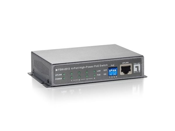 LevelOne FSW-0513 - Switch - 4 x 10/100 (PoE) + 1 x 10/100 - stasjonær - PoE