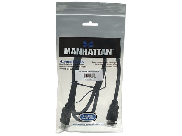 Manhattan 323192, 1 m, HDMI Type A (Standard), HDMI Type A (Standard), 3D, 10,2 Gbit/sek., Svart