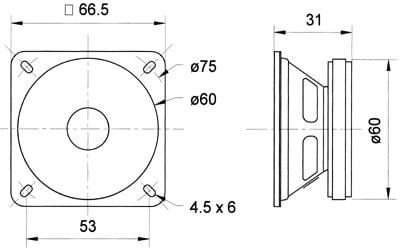 Visaton FRS 7 - Högtalardrivrutin - 8 Watt