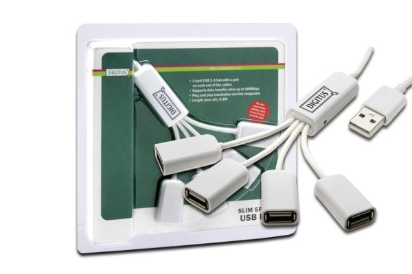 Digitus DA-70216, 480 Mbit/s, Valkoinen, 1,00 m, Kiina, Microsoft Windows 7/Vista/XP, Mac OS 10.x, 170 mm