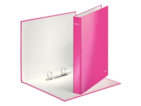 Leitz WOW - Ringperm - bokryggbredde: 40 mm - for A4 Maxi - kapasitet: 250 ark - metallisk rosa