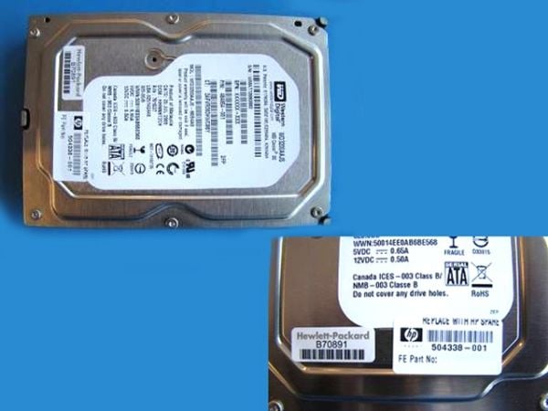 HP 504338-001, 320 GB, 7200 RPM, 3.5", SATA