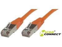 MicroConnect - Nätverkskabel - RJ-45 (hane) till RJ-45 (hane) - 50 cm - SSTP (screened shielded twisted pair) - CAT 6 - halogenfri, tvinnad - orange