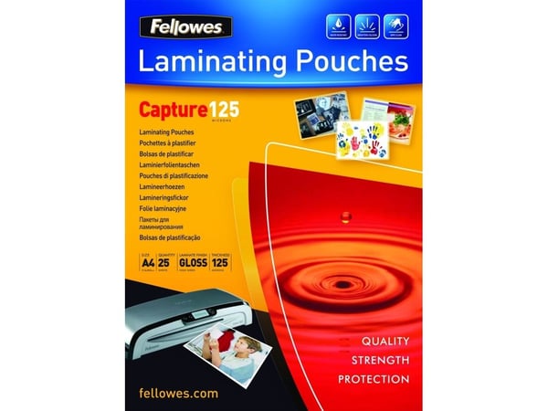 Fellowes ImageLast - 125 mikroner - 25-pack - glanset - glanset - A4 (210 x 297 mm) lamineringspunger