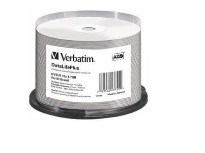 Verbatim DataLifePlus - 50 x DVD-R - 4.7 GB 16x - bred termoskriveoverflate - spindel