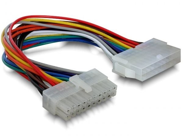 Delock - Strømforlengelseskabel - 20-pin ATX (hann) til 20-pin ATX (hunn) - 20 cm