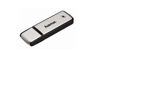 hama USB 2.0 muistitikku FlashPen "Fancy", 32 GB harjattua alumiinia, lukunopeus: 6 MB/sek. (104308)