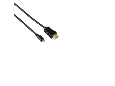 Hama High Speed HDMI Cable - HDMI-kabel - HDMI hann til 19 pin micro HDMI Type D hann - 2 m - skjermet - svart