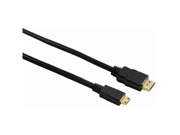 Hama HDMI 2m, 2 m, HDMI-tyyppi A (vakio), HDMI Type C (Mini), 10,2 Gbit/s, Musta