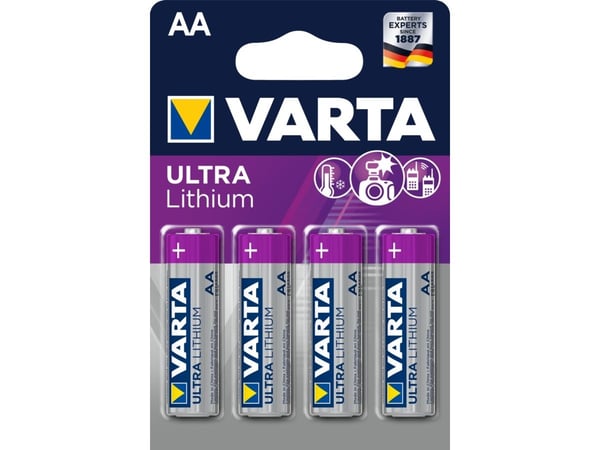 AA-batterier Litium - Varta Pro 4 st