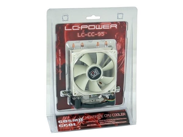 LC-Power LC-CC-95, Jäähdytin, 9,2 cm, Hopea, Valkoinen