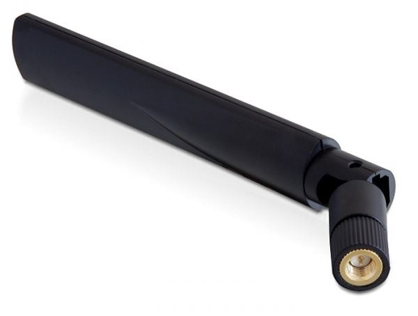 Delock GSM / UMTS SMA Antenna with flexible joint - Mobilmodemantenne - 3 dBi (for 824 MHz - 960 MHz), 2 dBi (for 1710 MHz - 2170 MHz) - rundtstrål...