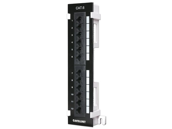 Intellinet 560269, IEEE 802.3, IEEE 802.3ab, IEEE 802.3u, Raskt Ethernet, Gigabit Ethernet, RJ-45, Gull, U/UTP (UTP), Rackmontering