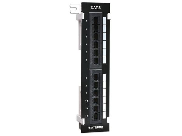 Intellinet 560269, IEEE 802.3, IEEE 802.3ab, IEEE 802.3u, Raskt Ethernet, Gigabit Ethernet, RJ-45, Gull, U/UTP (UTP), Rackmontering