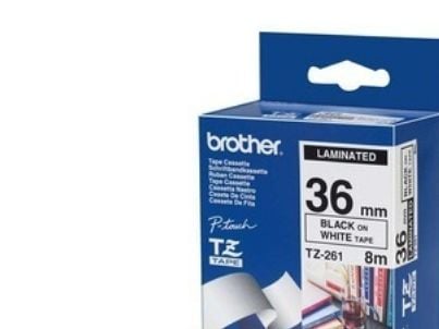 Brother TZe-261 - sort på hvid 36mm x 8m