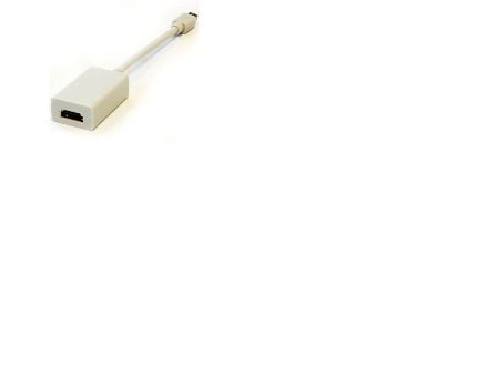 TDCZ KPORTADM01, 0,15 m, Mini DisplayPort, HDMI Typ A (Standard), Manlig kontakt, Kvinnlig kontakt, Vit