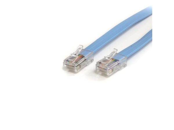 Startech Cisco Console Rollover Cable - RJ45 Ethernet - Network cable - RJ-45 (M) to RJ-45 (M) - 6 ft - molded, flat - blue - ROLLOVERMM6 - Nettver...