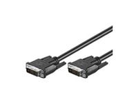 MicroConnect - DVI-kaapeli - enkeltlink - DVI-D (han) til DVI-D (han) - 2 m - tommelskruer - sortti