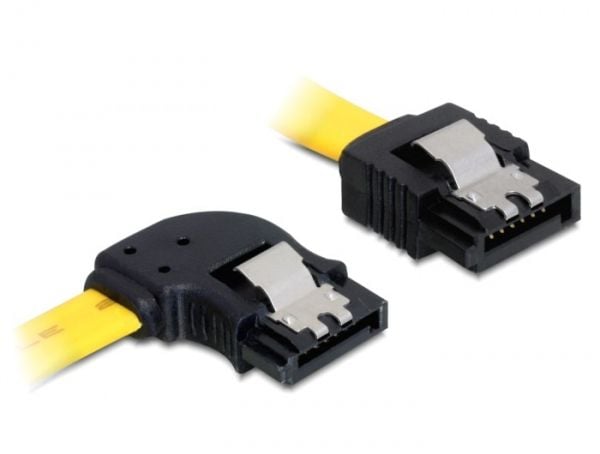 DeLOCK 0.7m SATA M/M, 0,7 m, Uros/uros, Keltainen