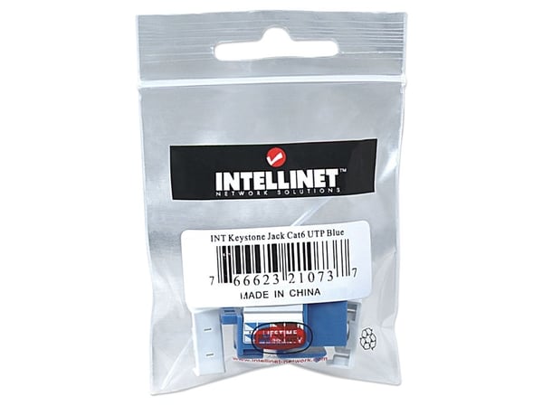 Intellinet 210737, Flat, Blå, RJ-45, Hunkjønn, 22/26, Cat6