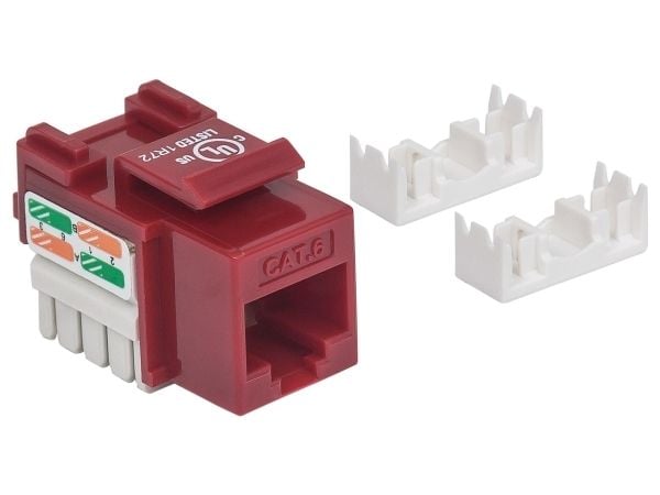 Intellinet 210614, Flat, Rød, RJ-45, Hunkjønn, 22/26, Cat6