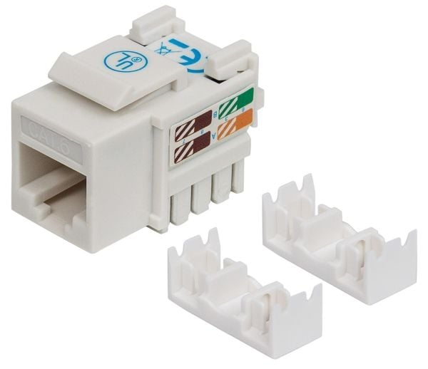 Intellinet 210591, Flat, Hvit, RJ-45, Hunkjønn, 22/26, Cat6