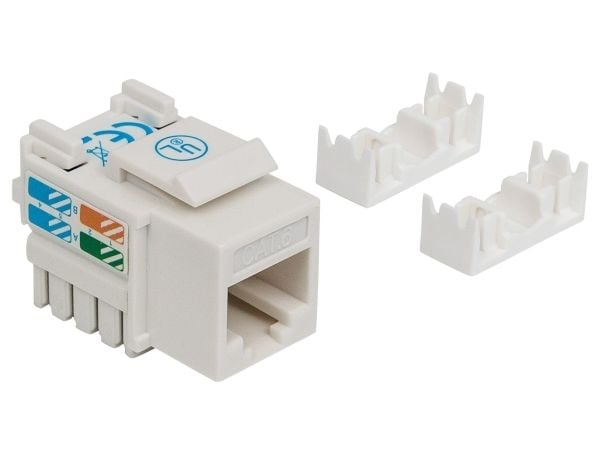Intellinet 210591, Flat, Hvit, RJ-45, Hunkjønn, 22/26, Cat6