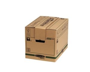 Bankers Box SmoothMove FastFold Small - Postboks - 32.7 cm x 42.9 cm x 31 cm - klaffer som stappess inn - brun - pakke av 5