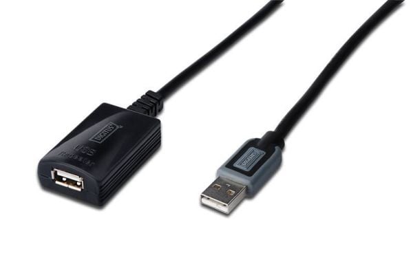 DIGITUS DA-73100-1 - USB-forlengelseskabel - USB (hunn) til USB (hann) - USB 2.0 - 10 m