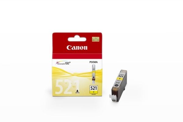 Canon CLI-521 Y, Keltainen, Väriainepohjainen muste, 1 kpl