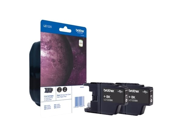 Brother LC1220BKBP2DR, 300 sivua, 2 kpl, Kaksoispakkaus