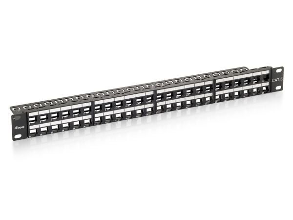 Equip 769248, Cat6, Sort, Rackmontering, 1U, 44 mm, 483 mm
