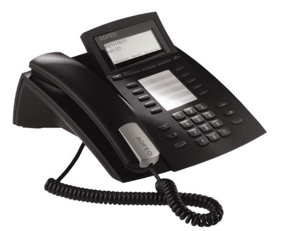 AGFEO ST 42, Analog telefon, 1000 oppføringer, Ringe-ID, Svart