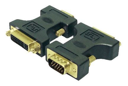 LogiLink AD0002, VGA, DVI-I, Svart