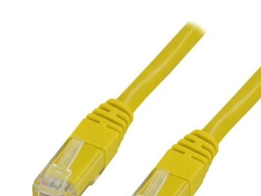 DELTACO - Patch-kabel - RJ-45 (hane) till RJ-45 (hane) - 20 m - UTP - CAT 6 - tvinnad - gul