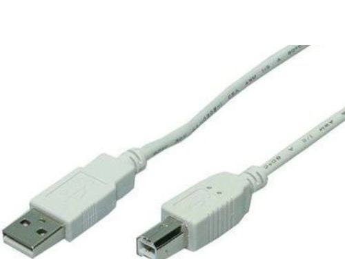 LogiLink 1.8m USB 2.0, 1,8 m, USB A, USB B, USB 2.0, Hankjønn/hankjønn, Grå
