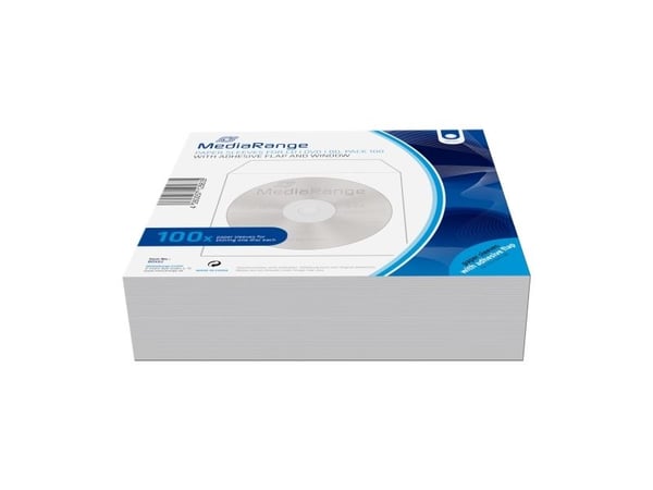 MediaRange BOX62, Sleeve til laptop, 1 disker, Hvit, Papir, 120 mm, RoHS