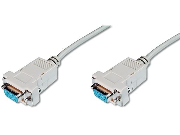 ASSMANN - Nollamodeemikaapeli - DB-9 (naaras) - DB-9 (naaras) - 3 m - suojattu - beige