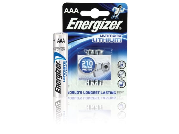Energizer Ultimate Lithium - Batteri 2 x AAA - Li