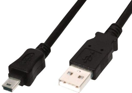 ASSMANN - USB-kaapeli - USB (han) til mini-USB type B (han) - USB 2.0 - 1 m - formet - lajittelu