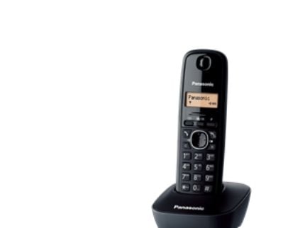Panasonic KX-TG1611, DECT telefon, 50 oppføringer, Ringe-ID, Sort