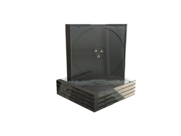 MediaRange CD Jewelcase Single tray - CD-cover - kapasitet: 1 CD/DVD - svart (en pakke 100)