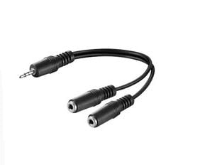 MicroConnect - Ljudsplitter - minijack hane till minijack hona - 20 cm