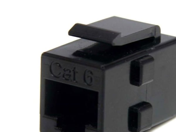 Startech Cat 6 RJ45 Keystone Jack Network Coupler - F/F (C6KEYCOUPLER) - Nettverkkopler - RJ-45 (hunn) til RJ-45 (hunn) - CAT 6 - svart